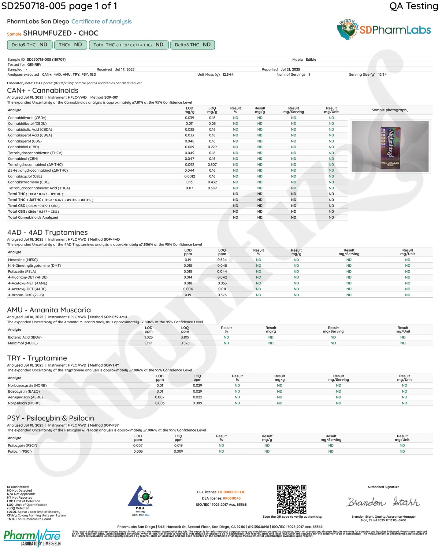 Dark Chocolate - Shrumfuzed/Chocolates (10ct x 800mg/ 8000mg)