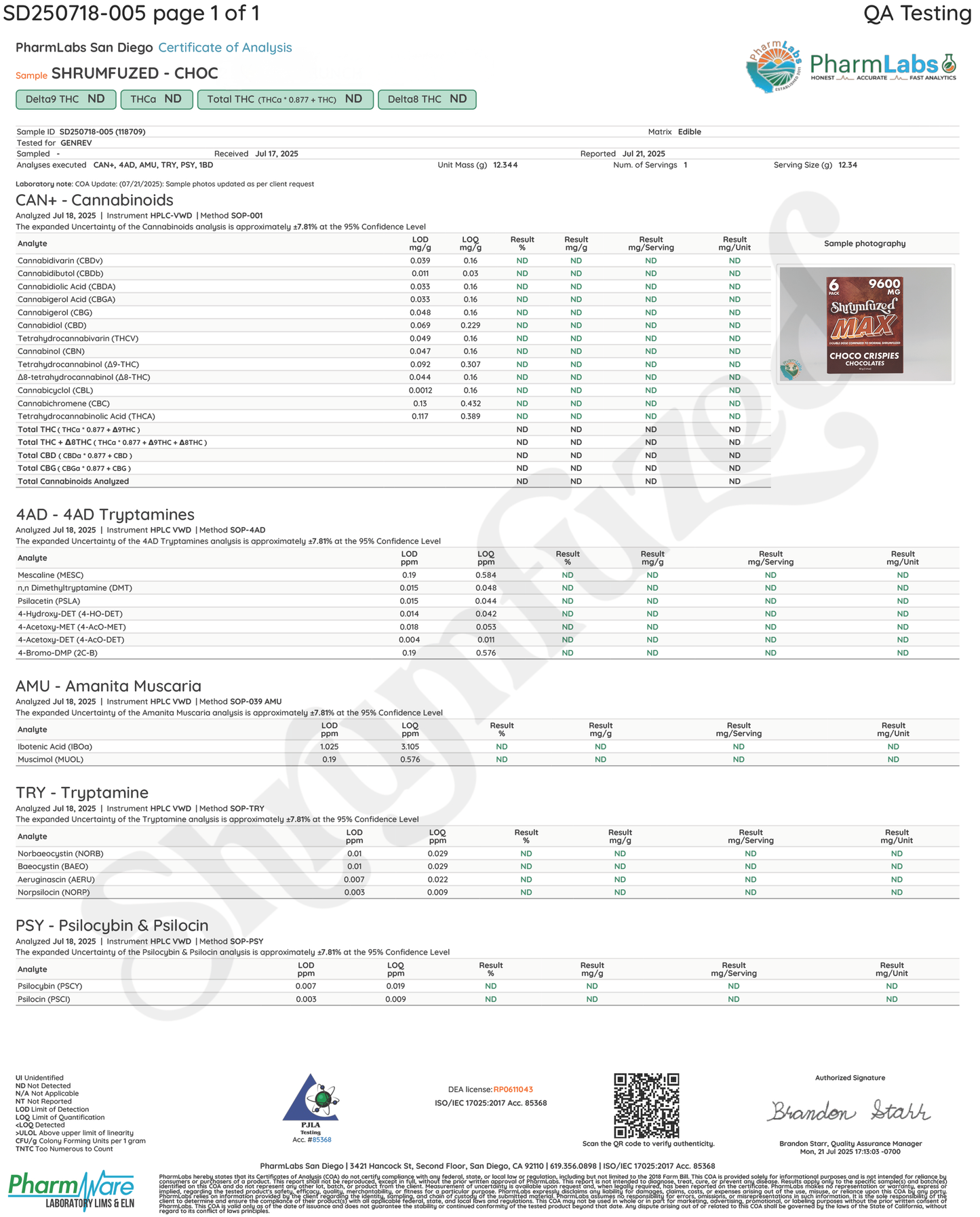 Choco Crispies - Shrumfuzed/MAX - Mushroom Chocolates (2ct x 1600mg/ 3200mg)