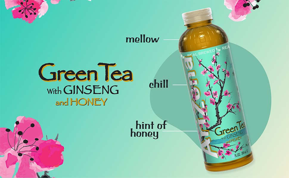 Bottle AriZona Green Tea w/ Ginseng and Honey (16oz)
