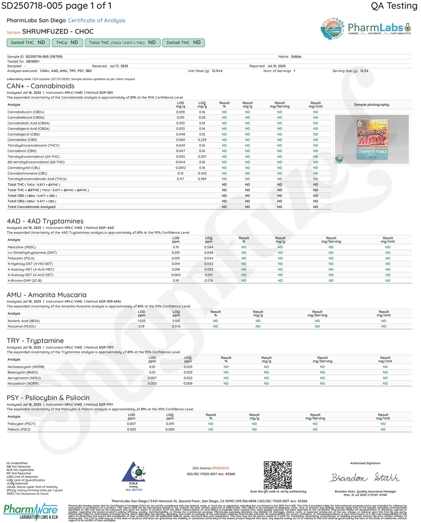 Confetti Pebbz - Shrumfuzed/Max - Chocolates (6ct x 1600mg/ 9,600mg)