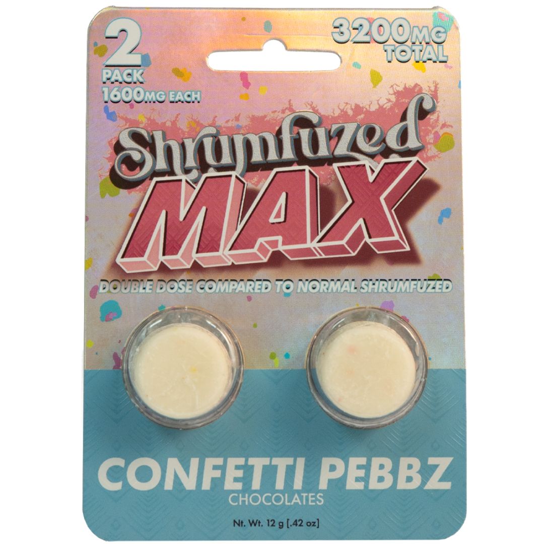 Confetti Pebbz - Shrumfuzed/MAX - Mushroom Chocolates (2ct x 1600mg/ 3200mg)