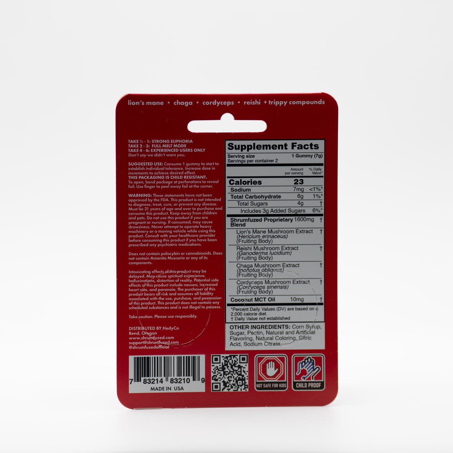 Cherry Limeade Slushee - Shrumfuzed/MAX - Gummies (2ct x 1600mg/ 3200mg)